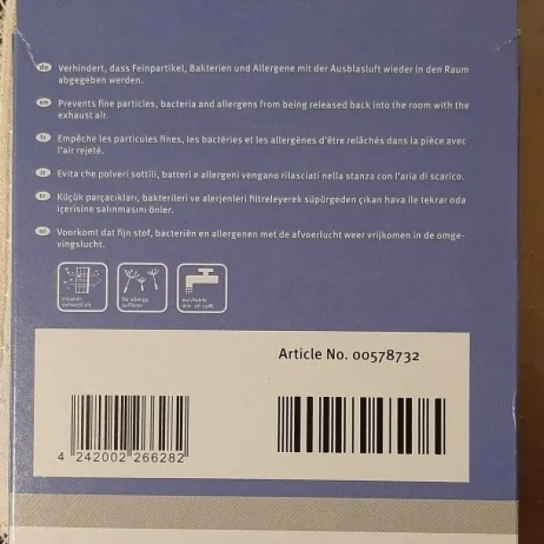 Hochleistungs-Hygienefilter für den SIEMENS dynapower hepa 2000 W