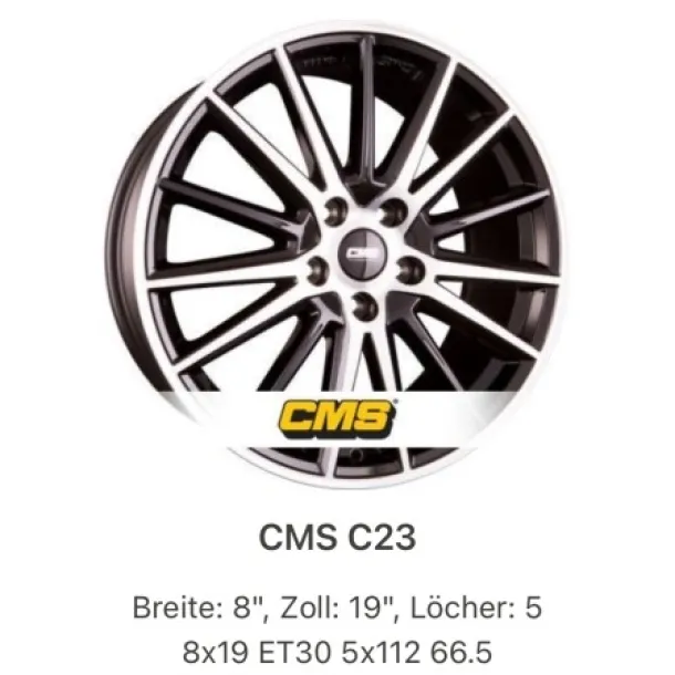 CMS C23 (DIAMANT) 8X19 ET30 5X112 66.5